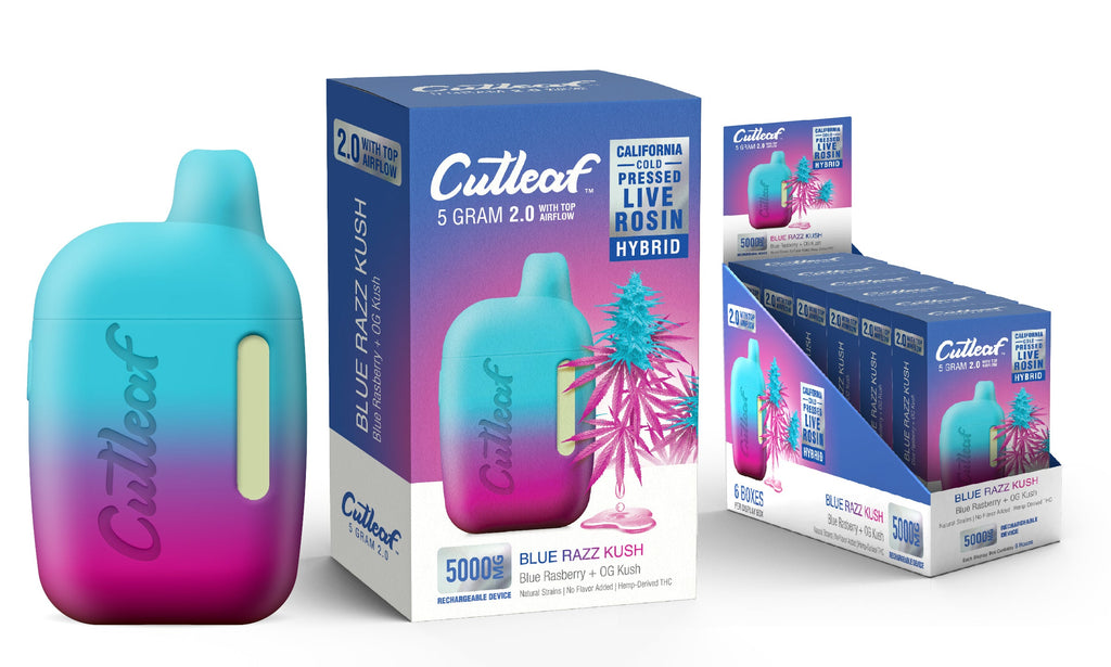 Cutleaf Pressued Live Rosin 2.0 Disposable 5gm