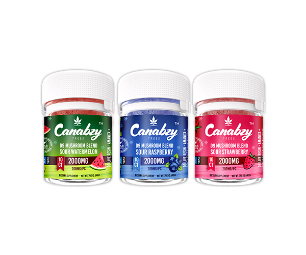 Canabzy Delta 9 Live Resin Blend 2000mg Mushroom Gummies 10ct/Jar | 1Jar