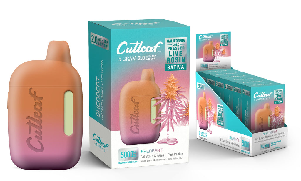 Cutleaf Pressued Live Rosin 2.0 Disposable 5gm